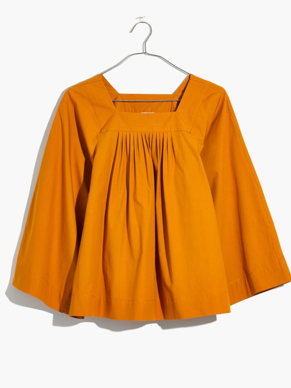 Madewell Square Neck Bohemian pull over top in Bronzed Leaf